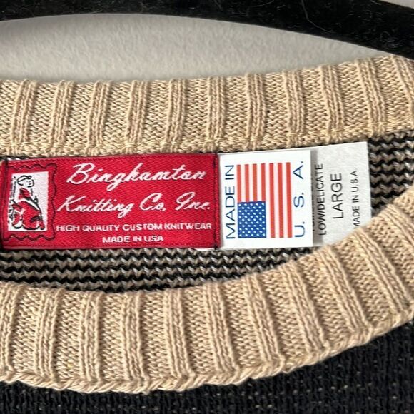 Binghamton Knitting Co. Christmas Santa Sweater Size Large NWOT Made in USA - Picture 7 of 10